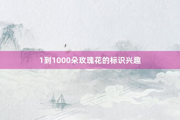 1到1000朵玫瑰花的标识兴趣